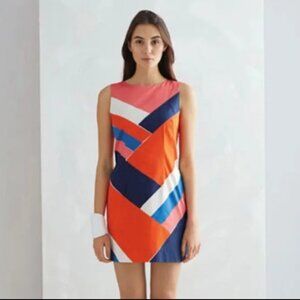 Serena & Lily Margaret Shift Dress, Cubist print, size M